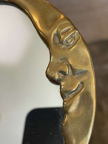 Art Deco Pierrot art deco brass mirror
