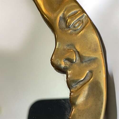 Art Deco Pierrot art deco brass mirror