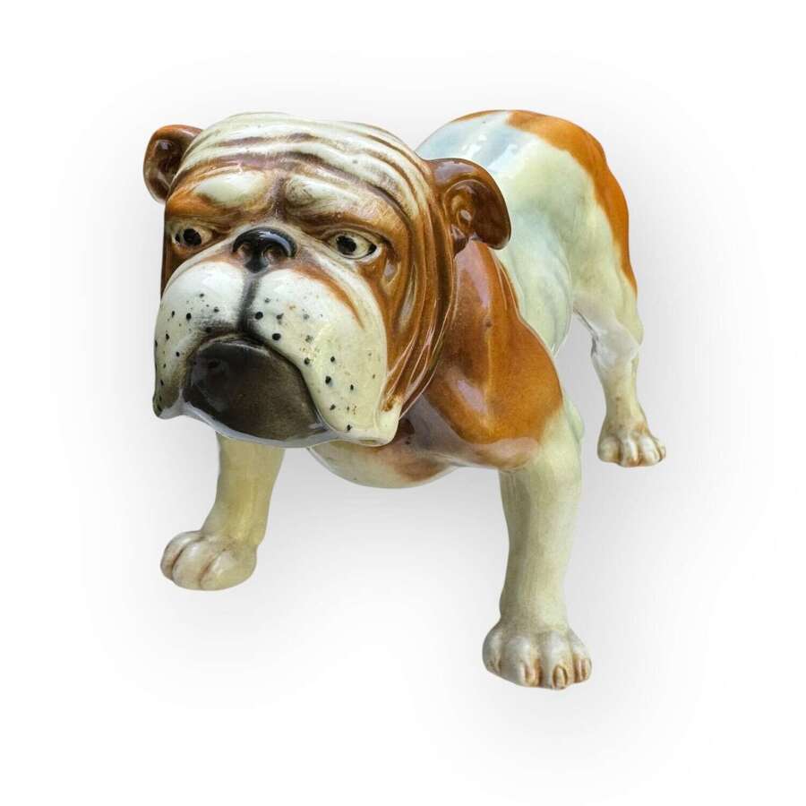 Vintage Goebel Porcelain Bulldog Figurine CH626 West Germany 18cm