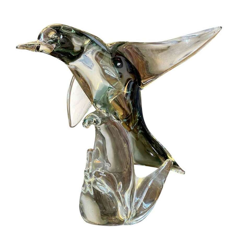 Vintage Murano Glass Bird Sculpture Hand Blown Italian Art Glass