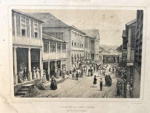 Set of 6 Antique Kingston Jamaica Engravings A Duperly 19th Century