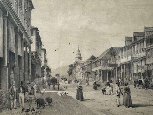 Set of 6 Antique Kingston Jamaica Engravings A Duperly 19th Century