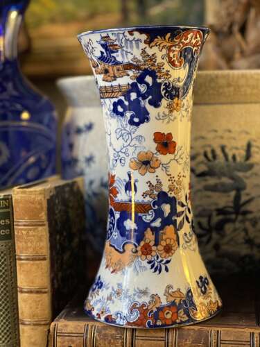 Early 19th Century Masons Ironstone Imari Vase 25cm Staffordshire