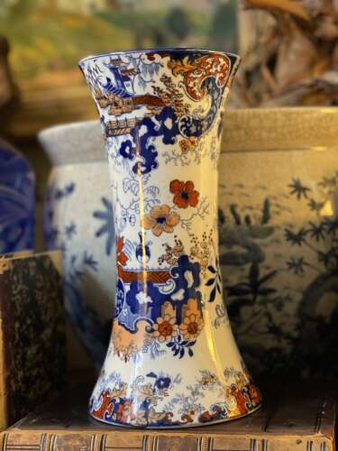 Early 19th Century Masons Ironstone Imari Vase 25cm Staffordshire