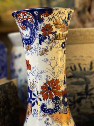 Early 19th Century Masons Ironstone Imari Vase 25cm Staffordshire