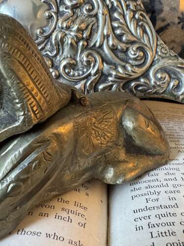 Vintage Egyptian Revival Brass Camel Trinket Box