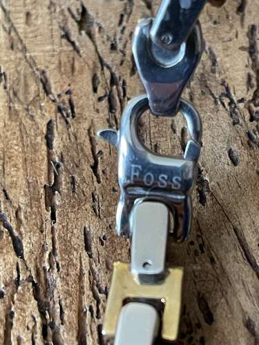FOSS Stainless Steel Two Tone Link Necklace 60cm 173g Mens Chain