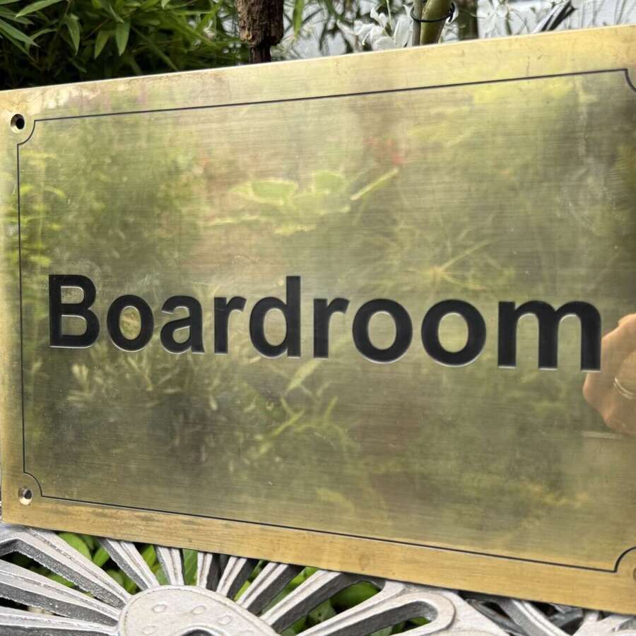 Vintage Solid Brass Boardroom Door Sign Plaque 30cm x 20cm