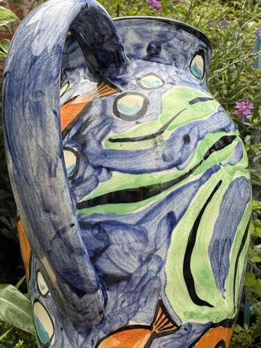 Vintage Heather Lewis Dynamic Ceramics Fish Jug – 1990s Scottish