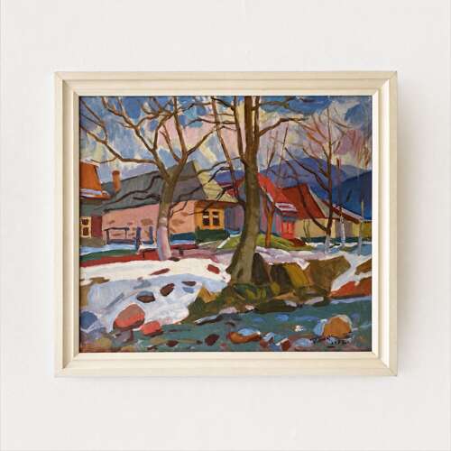 Gavriil Gluck Ukrainian Soviet Oil Painting Spring Is Coming 70 x 60cm
