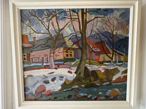 Gavriil Gluck Ukrainian Soviet Oil Painting Spring Is Coming 70 x 60cm