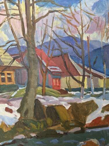 Gavriil Gluck Ukrainian Soviet Oil Painting Spring Is Coming 70 x 60cm