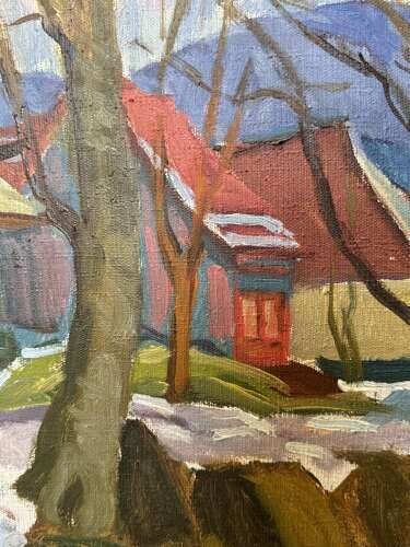 Gavriil Gluck Ukrainian Soviet Oil Painting Spring Is Coming 70 x 60cm