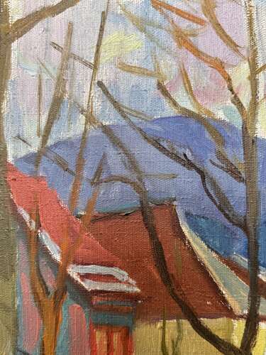 Gavriil Gluck Ukrainian Soviet Oil Painting Spring Is Coming 70 x 60cm