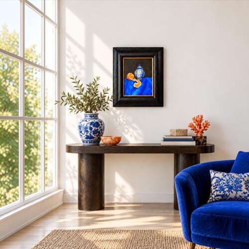 Peter Kotka Signed Original Oil Painting Still Life Oranges Jar