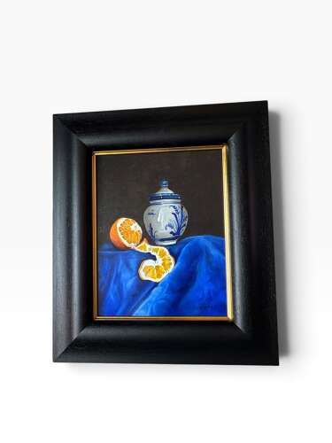 Peter Kotka Signed Original Oil Painting Still Life Oranges Jar